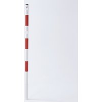 MOTTEZ Metallpfosten, Höhe 1.500 mm, weiß-rot von MOTTEZ