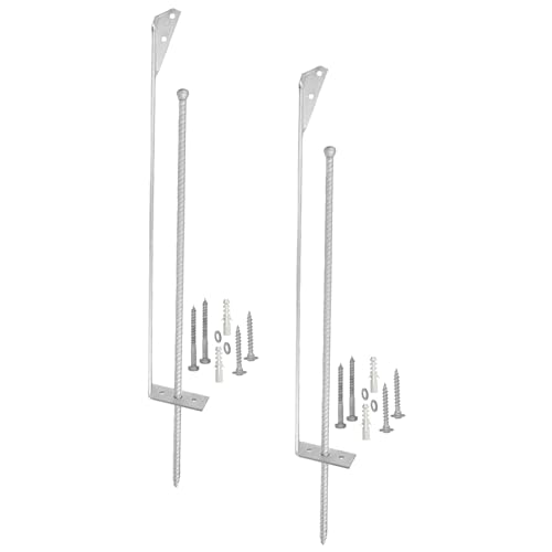 2 Sturmanker für Zäune mit Erdnagel, Gesamthöhe ca. 640 mm – feuerverzinkt, inkl. Befestigungsset von BefestigungsFuchs