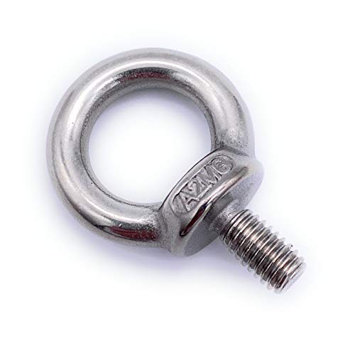 5 Stk. Ringschrauben Edelstahl V2A | M6 Ähnl. DIN 580 [Größe Wählbar M6 - M16] Augenschraube Oesenschraube Mit Außengewinde Ringösen Aus Rostfreiem Stahl (A2) von Befestigungstechnik F.R.