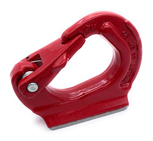 Befestigungstechnik F.R. | Anschweißhaken | 1,12 t | 1 Stk. | Schaufelhaken rot lackiert GK8 Baggerhaken Löffelhaken zum anschweißen Schaufel (1,12 t - 1120kg) von Befestigungstechnik F.R.