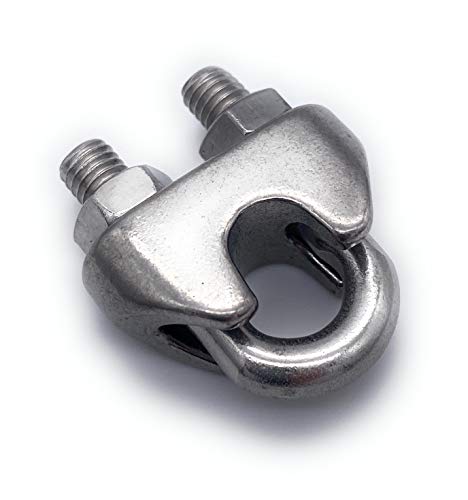 Drahtseilklemme Edelstahl Bügelform Ø 10 mm | 5 Stk. V4A A4 Niro INOX | [Größe Wählbar ] Seilklemme Drahtseil Bügelform ähnl. DIN741 | (Ø10, 5Stk.) von Befestigungstechnik F.R.