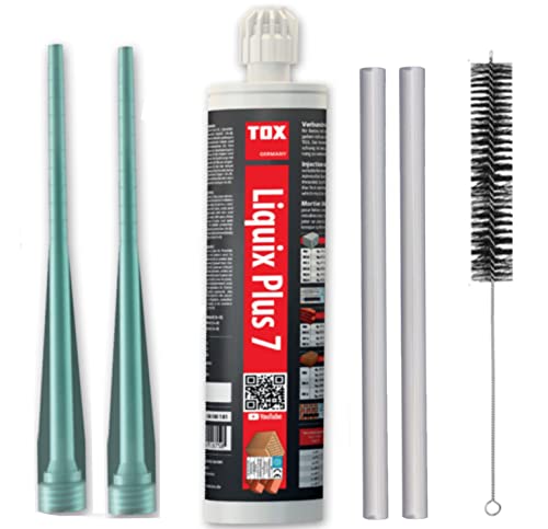 Liquix PLUS 7 - Set 1 x Verbundmörtel Liquix Plus 7, 300 ml 2x Statikmischer-Verlängerung Liquix Longa 200 1x Reinigungszylinderbürste 2x Statikmischer Liquix Mix 200 von Befestigungstechnik Gramsch