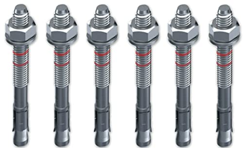 M12 x220mm - 50 Stück/Schwerlastanker OPTION 7 Bolzenanker verzinkt mit ETA Zulassung in Industriequalität Ankerbolzen Keilanker Schwerlastdübel von Befestigungstechnik Gramsch