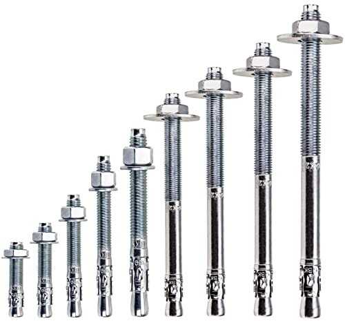Schwerlastanker OPTION 7 Bolzenanker verzinkt mit ETA Zulassung in Industriequalität Ankerbolzen Keilanker Schwerlastdübel (M16x145-50 Stück) von Befestigungstechnik Gramsch