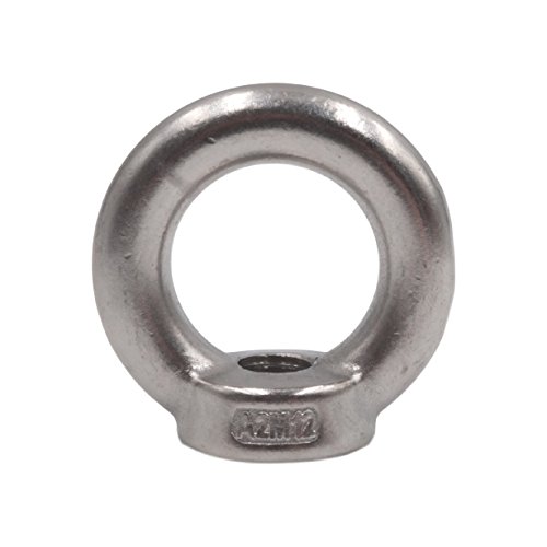 5 Stück Ringmutter DIN 582 Edelstahl V2A Ösenmutter Metrisch M6 M8 M10 M12 rostfrei A2 - Augenmutter (M12) von Befestigungstechnik Ingenieurbüro Becker