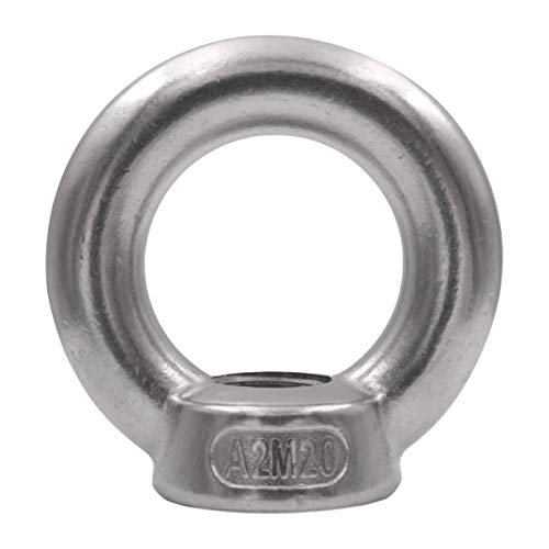 5 Stück Ringmutter DIN 582 Edelstahl V2A Ösenmutter Metrisch M6 M8 M10 M12 rostfrei A2 - Augenmutter (M20) von Befestigungstechnik Ingenieurbüro Becker