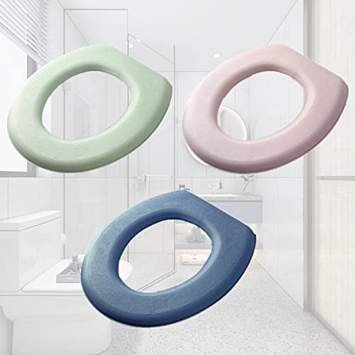 Befitery Toilettensitzbezug 3pcs Toilettensitz Wärmer, Weiche Waschbare Klobrillenbezug WC-Sitzbezüge für alle Jahreszeiten Schnell Trocknend, Universal von Befitery