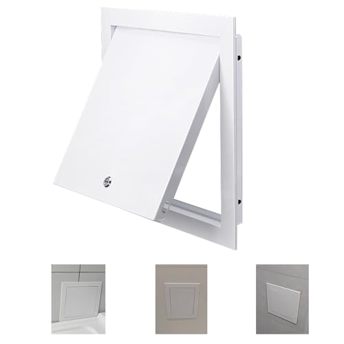 Revisionsklappe aus Aluminiumlegierung – Weiße Revisionsklappe for Gipskartonplatten – Dachboden-Revisionstür – Wand-Decken-Luke – Revisionsdeckel(Key Type,200 * 200) von Befoore
