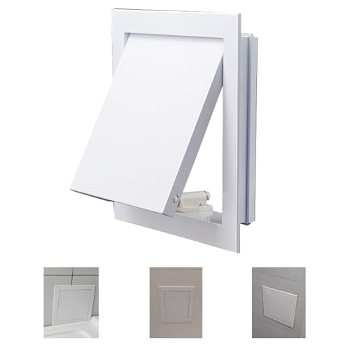 Revisionsklappe aus Aluminiumlegierung – Weiße Revisionsklappe for Gipskartonplatten – Dachboden-Revisionstür – Wand-Decken-Luke – Revisionsdeckel(Magnetic Type,350 * 350) von Befoore