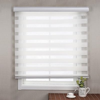 Verdunkelungsrollos for Fenster, wärmeisolierte UV-Schutz-Sichtschutzrollos for Fenster for das Home Office, einfach zu installieren(White,W190*H200) von Befoore
