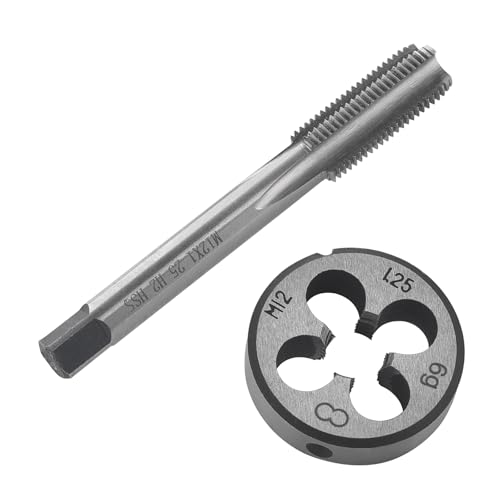 Gewindeschneid M12 x 1.25mm, HSS Gewindebohrer und Schneideisen Set, Rechtsgewinde Feingewinde Schneider, Gerade Geriffelt Gewindeschneider Gewindeschneid M12 x 1.25mm, HSS Gewindebohrer und Schneideisen Set, Rechtsgewinde Feingewinde Schneider, Gerade Geriffelt Gewindeschneider von Befun