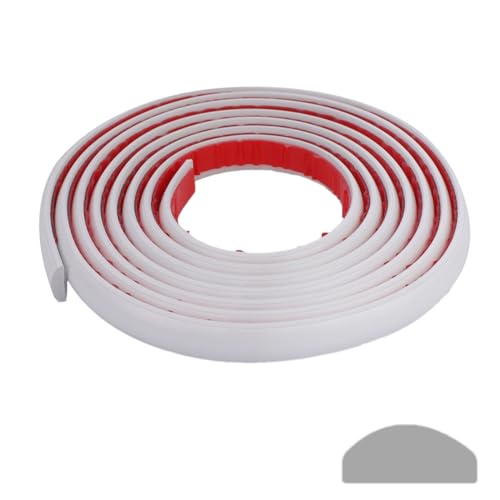 Zierleiste Selbstklebend, 3M Weiß Flexible Zierleisten Wand für flexible Spiegel, Wand, Decke, Boden, Schrank, Fliesen, Kanten, Zierleisten, Ovaler Stil von Befun