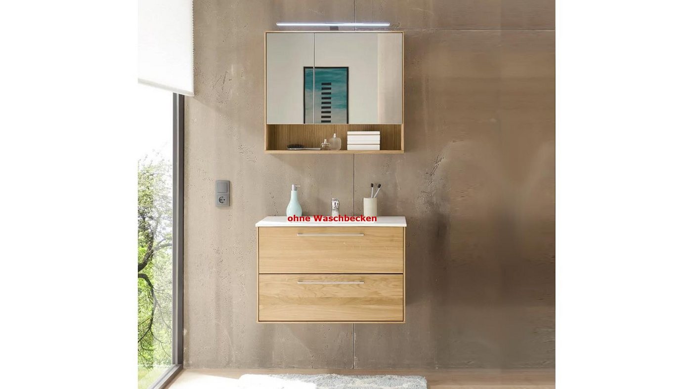 Bega Consult Badezimmer-Set Badezimmer Set Yukon Eiche teilmassiv mit LED 2-teilig Bega Consult Badezimmer-Set Badezimmer Set Yukon Eiche teilmassiv mit LED 2-teilig von Bega Consult