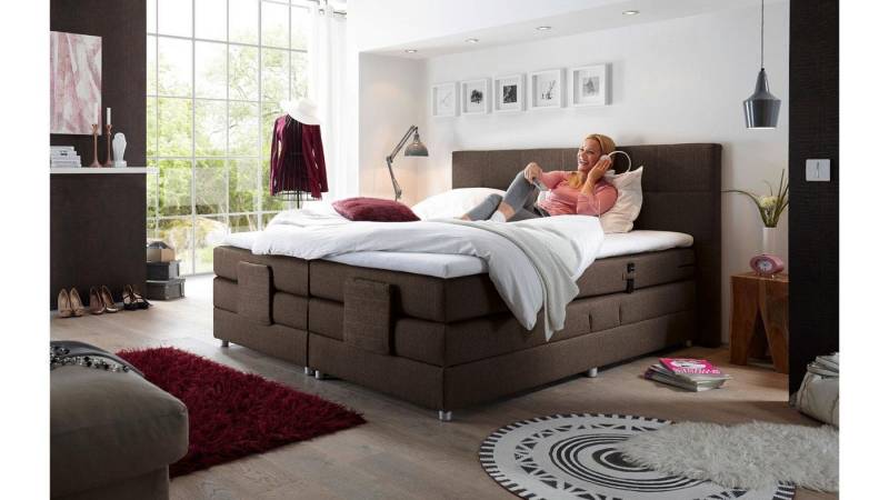 Bega Consult Boxspringbett Boxspringbett Manolo 2 in Stoff mokka mit Motor 180x200 cm Bega Consult Boxspringbett Boxspringbett Manolo 2 in Stoff mokka mit Motor 180x200 cm von Bega Consult