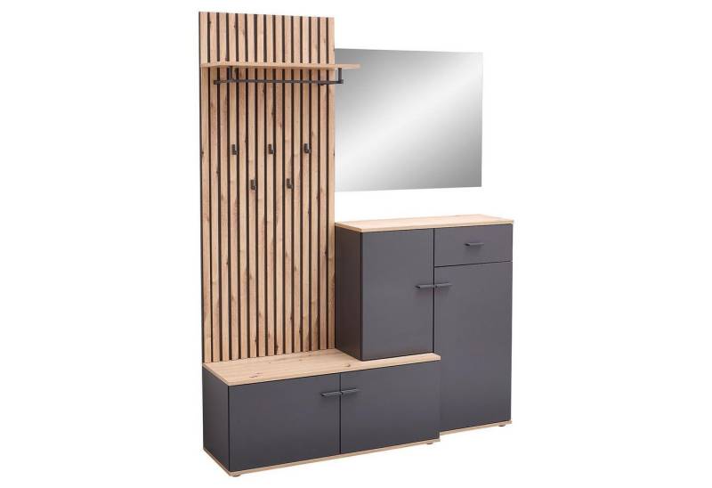 Bega Consult Garderoben-Set 4-teilig FYNN, Anthrazit matt, Artisan Eiche Dekor, B 148 x H 199 x T 38 cm Bega Consult Garderoben-Set 4-teilig FYNN, Anthrazit matt, Artisan Eiche Dekor, B 148 x H 199 x T 38 cm von Bega Consult