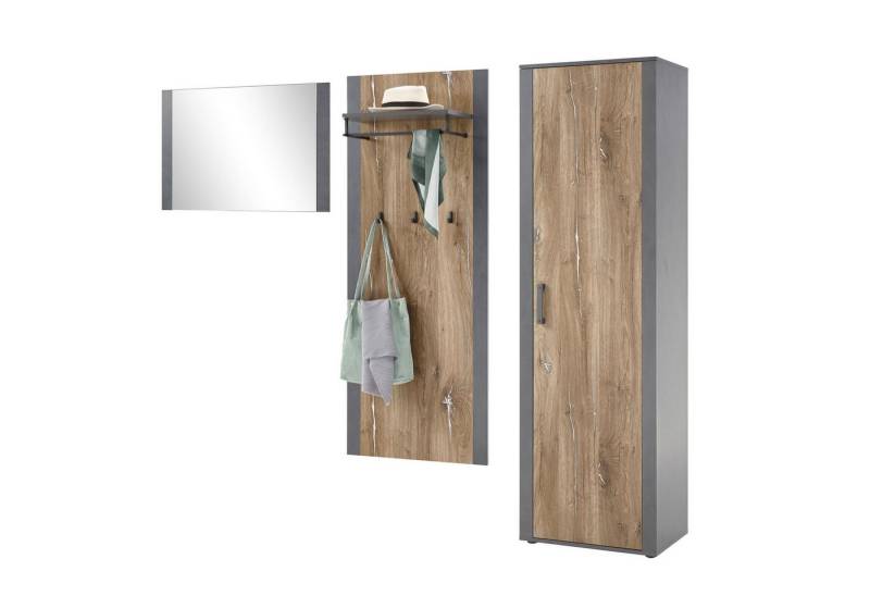 Bega Consult Garderoben-Set Garderobenset Athen Matera Flagstaff dunkel 3-teilig von Bega Consult