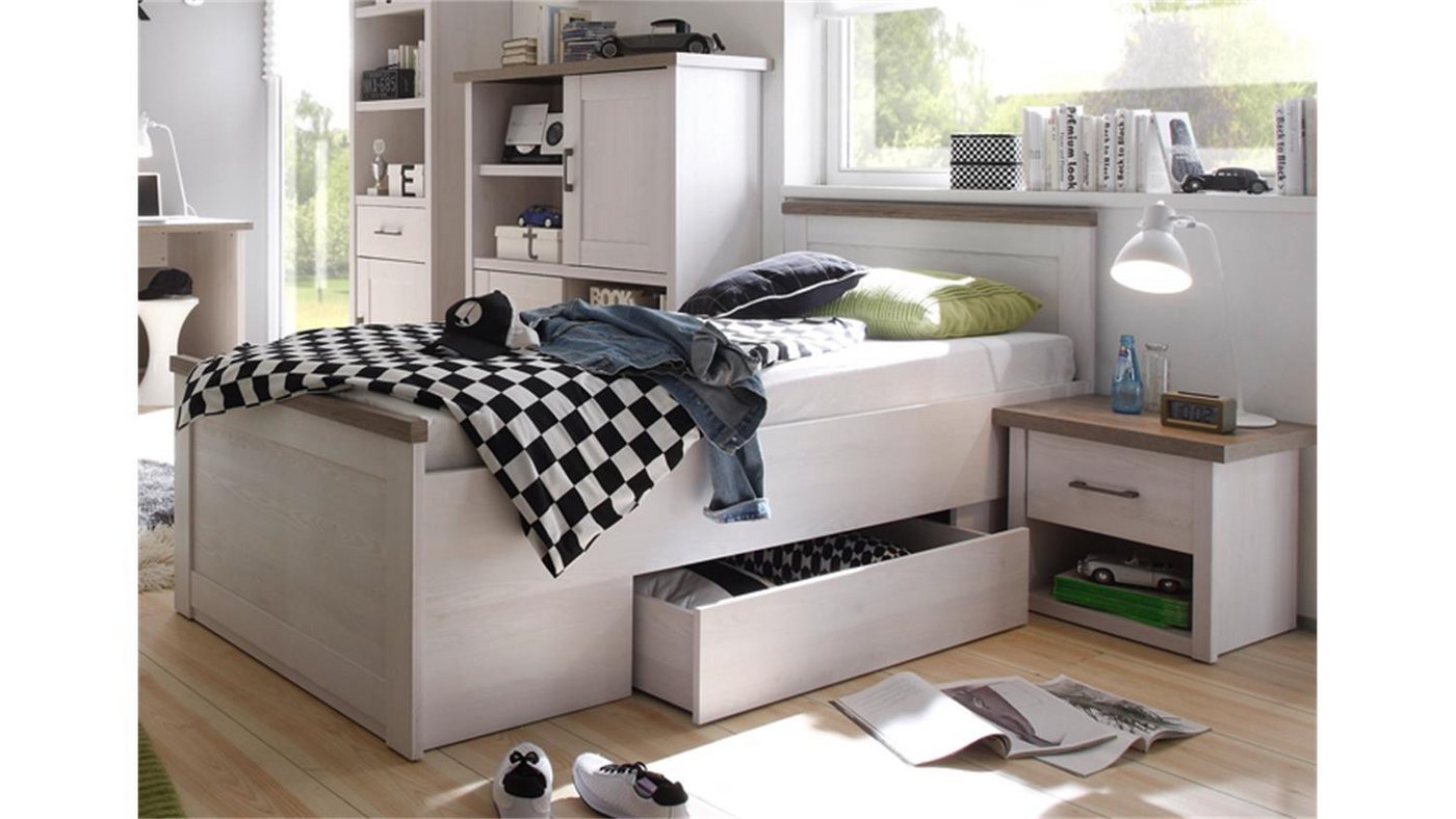 Bega Consult Jugendbett Jugendbett Luca Pinie weiß Trüffel mit Bettschubkasten Bega Consult Jugendbett Jugendbett Luca Pinie weiß Trüffel mit Bettschubkasten von Bega Consult