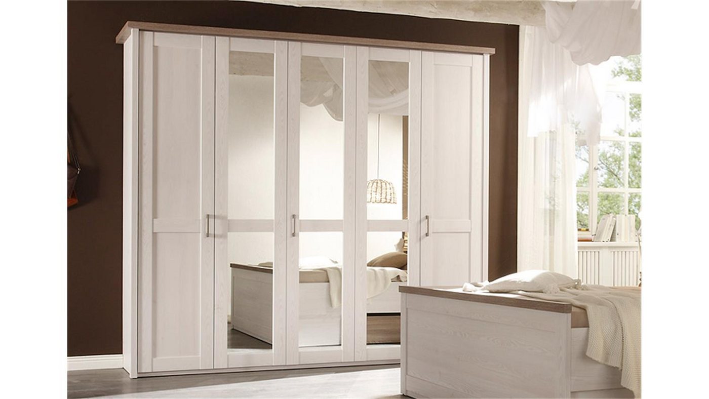 Bega Consult Kleiderschrank Kleiderschrank Luca 5 türig Pinie weiß Trüffel Bega Consult Kleiderschrank Kleiderschrank Luca 5 türig Pinie weiß Trüffel von Bega Consult
