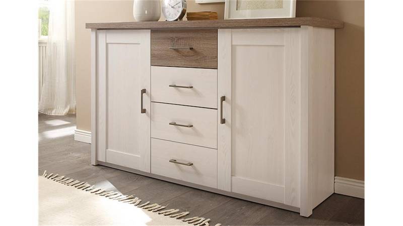 Bega Consult Kommode Kommode Luca Sideboard in Pinie weiß und Trüffel Bega Consult Kommode Kommode Luca Sideboard in Pinie weiß und Trüffel von Bega Consult