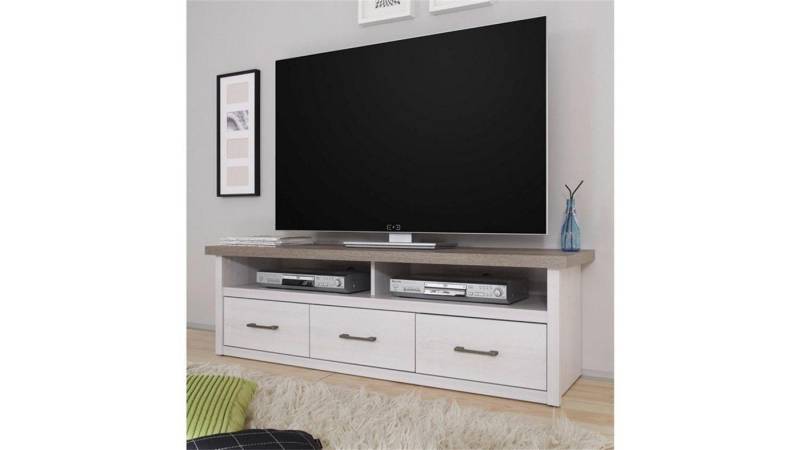 Bega Consult Lowboard TV Board JZ Luca Pinie weiß trüffel2 Fächer, 3 SK B/H/T 148/46/43 cm Bega Consult Lowboard TV Board JZ Luca Pinie weiß trüffel2 Fächer, 3 SK B/H/T 148/46/43 cm von Bega Consult