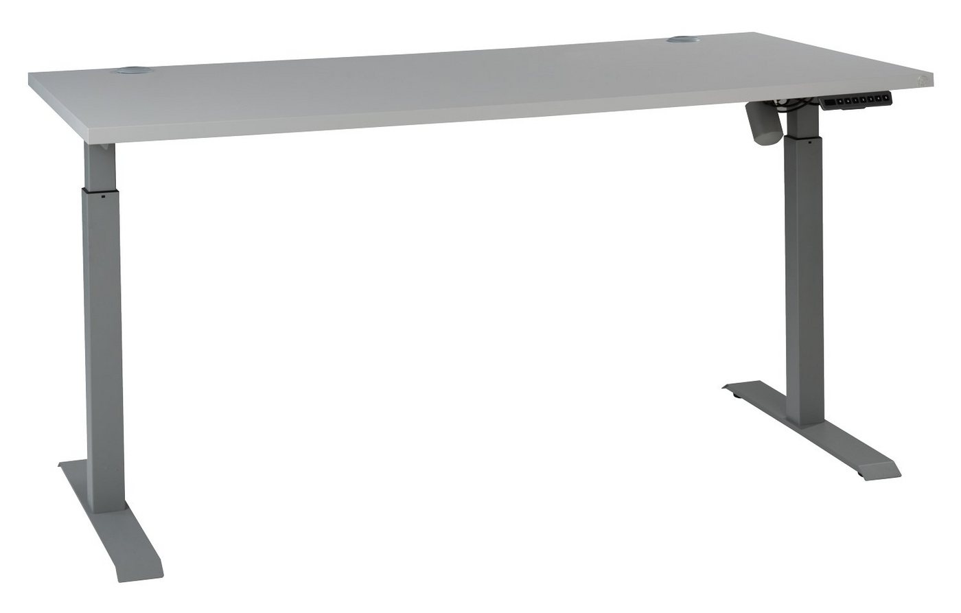 Bega Consult Schreibtisch Computertisch PRONTO, Lichtgrau Dekor, 160 x 71 x 80 cm, elektrisch höhenverstellbar, mit Display und Motor von Bega Consult