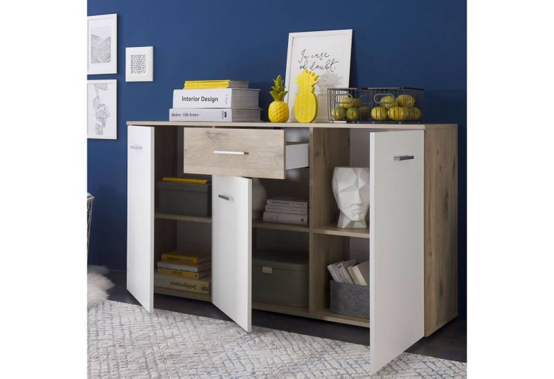 Bega Consult Sideboard Sideboard BZ5095 weiß Eiche 3 Türen Bega Consult Sideboard Sideboard BZ5095 weiß Eiche 3 Türen von Bega Consult