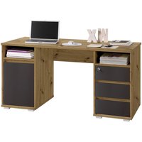Schreibtisch Primus Eiche Artisan Nachbildung anthrazit B/H/T: ca. 145x74x65 cm von XXXL