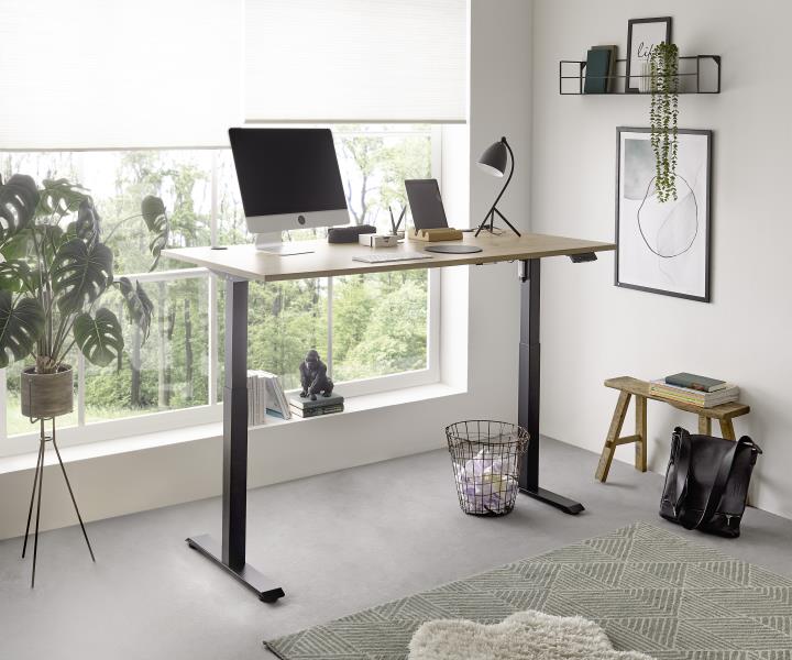 Schreibtisch-Set BEN 3 in Artisan Eiche/Gestell Metall schwarz von Bega Consult