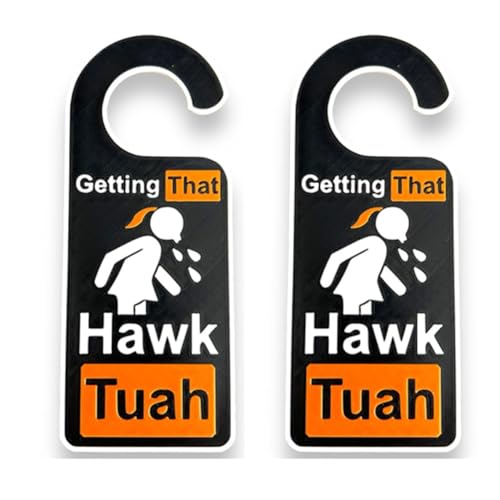 Begchy 2 Stück Hawk Tuah Türhänger, Lustiger Türklinkenhänger „GettingThat Hawk Tush Begchy 2 Stück Hawk Tuah Türhänger, Lustiger Türklinkenhänger „GettingThat Hawk Tush von Begchy