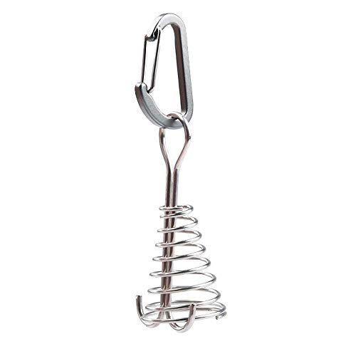 Begchy 4 Stück Outdoor Mountain Camping Floor Spring Nails Zelt Fixed Windproof Nails Silber von Begchy