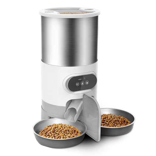 Begchy Automatischer Futterspender für Hunde und Hunde, 4,5 l, Einzel-/Doppelschüssel aus Edelstahl, Futter für Haustiere, Trockenfutter Begchy Automatischer Futterspender für Hunde und Hunde, 4,5 l, Einzel-/Doppelschüssel aus Edelstahl, Futter für Haustiere, Trockenfutter von Begchy