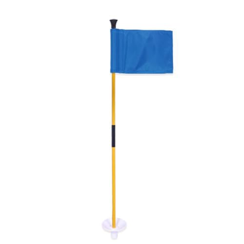 Begchy Blaue Golfflagge, abnehmbarer Fahnenmast in Abschnitten, Lochausschnitt für grüne Zielflagge, leicht zu transportieren Begchy Blaue Golfflagge, abnehmbarer Fahnenmast in Abschnitten, Lochausschnitt für grüne Zielflagge, leicht zu transportieren von Begchy