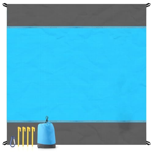 Begchy Blaue wasserdichte und feuchtigkeitsbeständige Matte für Camping im Freien, faltbare Strandmatte für Rasen, Picknickmatte Begchy Blaue wasserdichte und feuchtigkeitsbeständige Matte für Camping im Freien, faltbare Strandmatte für Rasen, Picknickmatte von Begchy