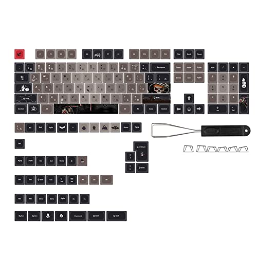 Begchy Halloween-Thema 150 Tasten Tastenkappenprofil Double-Shot-Tastenkappe mit Hintergrundbeleuchtung für Mechanische Tastaturkappen Dye Sub-Tastenkappen von Begchy