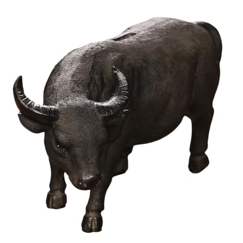 Begchy Kuhstatue, Geschenk, , Spardose, Münze, Penny, Spardose zum Sammeln, Kuh, Skulptur, Schwarz von Begchy