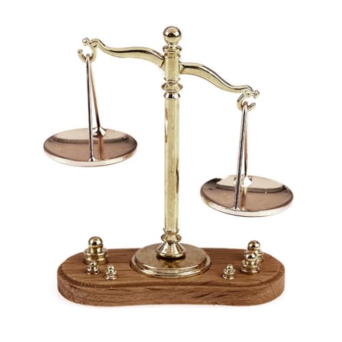 Begchy Mini-Ornamente für Waage, Vintage, Modell Justizskala, , aus Metall, Geschenk für Kinder, Dekoration von Begchy