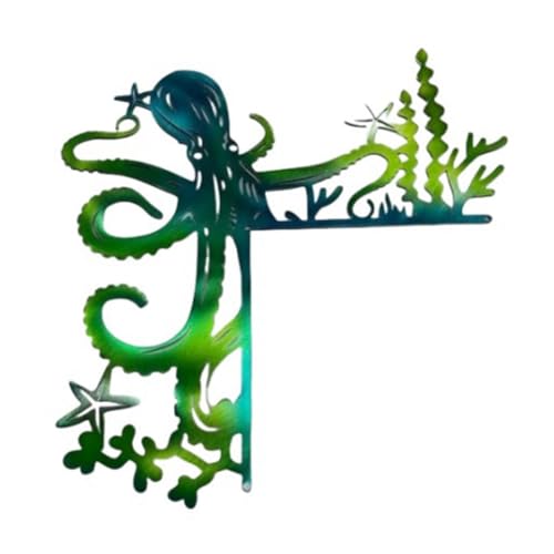 Begchy Türrahmendekoration in Form eines Oktopus, doppelseitig, Türrahmen aus Metall, Küste, Wanddekoration von Begchy