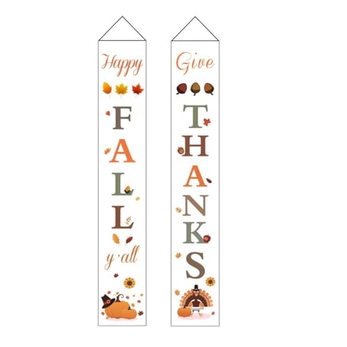 Begchy Verandabanner, Herbstdekoration, für Thanksgiving, Herbst-Verandendekoration, für Thanksgiving im Innen- und Außenbereich, B von Begchy