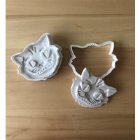 Grinsekatzen Ausstechform & Stempel 3D Gedruckter Alice Im Wunderland Party von BegeCraft