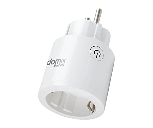 Beghelli - Dom-e Shuko 10/16 Intelligente Steckdose, Schalter oder WLAN, programmierbarer Timer, Energieüberwachung, Überlastschutz, Alexa und Google Home Sprachsteuerung von Beghelli