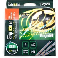Beghelli - ECOLed he Selbstklebeband 5 Meter Hocheffiziente 140 LEDs/m 14.4W/m 24V 6500K von Beghelli