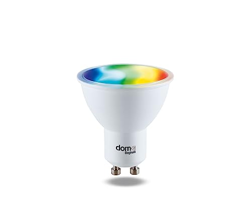 Beghelli - LED-Lampe Smart SPOT GU10 RGB-CCT WiFi Kompatibel mit Alexa, Dom-e Anwendung, Farben, Warmes und Kaltes Licht, Sprachsteuerung, Einfache Hausautomation, 1 Einheit, Weiß von Beghelli