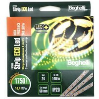 ECOLed he Selbstklebeband 5 Meter Hocheffiziente 140 LEDs/m 14.4W/m 24V 3000K von Beghelli