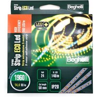Beghelli - ECOLed he Selbstklebeband 5 Meter Hocheffiziente 140 LEDs/m 14.4W/m 24V 6500K von Beghelli