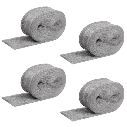 4 Rollen Stahlwolle Gegen Mäuse,16M Güteklasse 0000 Wirksam Stahlwolle Gegen Mäuse,Stahlwolle für Reinigen und Polieren,Fein Gegen Nagetiere Steel Wool für Haus, Garage,Garten,Wand Ritzen 4 Rollen Stahlwolle Gegen Mäuse,16M Güteklasse 0000 Wirksam Stahlwolle Gegen Mäuse,Stahlwolle für Reinigen und Polieren,Fein Gegen Nagetiere Steel Wool für Haus, Garage,Garten,Wand Ritzen von Begonia