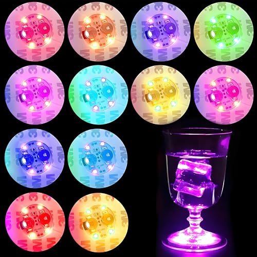 Begonia 12 Stück LED Untersetzer, 8 Lichtmodi Bunt LED Untersetzer, Leuchtende Untersetzers Sticker Stimmungslichter, 6CM Leuchtend-Untersetzer Lichter für Party Bar Hochzeiten Weihnachten Begonia 12 Stück LED Untersetzer, 8 Lichtmodi Bunt LED Untersetzer, Leuchtende Untersetzers Sticker Stimmungslichter, 6CM Leuchtend-Untersetzer Lichter für Party Bar Hochzeiten Weihnachten von Begonia