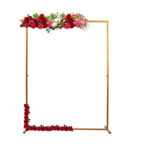Begoniape Hochzeitsbogen Metall Ballonbogen 1.5 * 0.45 * 2m Blumenständer Hochzeit Traubogen Dekoration Gold Hintergrund Ständer für Party Zeremonie Gartendekoration Feste von Begoniape