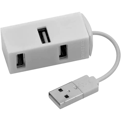 USB 2.0 Cube Hub - 4 USB Ports - Plug and Play - USB Mehrfachsteckdose (White) von Begoon
