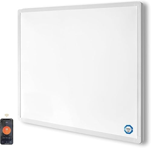 Behaglich Infrarotheizung 1200W – Wandheizung mit WiFi-Steuerung, heizt in 1-3 Min auf 120°C für 15-25m², TÜV + 10 Jahre Garantie von Behaglich