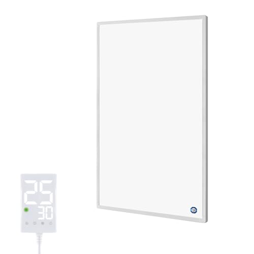 Behaglich Infrarotheizung 600 Watt mit Touch-Thermostat - Energiesparend & Geräuschlos - Wandmontage - 1-3 Min. auf Betriebstemperatur bis 120°C - TÜV Geprüft - 𝟭𝟬 𝐉𝐀𝐇𝐑𝐄 𝐆𝐀𝐑𝐀𝐍𝐓𝐈𝐄 von Behaglich